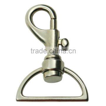 China supplier eco-friendly Die-casting alloy 1.25" d shape metal handbag snap hook swivel hook                        
                                                Quality Choice