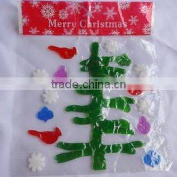 2015 new products christmas window gel litter tree sticker