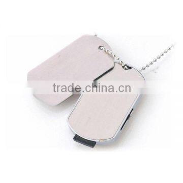 Dulk sale Dog tag USB pen drive from shenzhen factory 2GB4GB8GB16GB Custom Solution laser engraving LOGO Metal USB flash drive