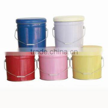 Europe Popular High Quality Storage Metal Fancy Pattern Bucket Stool photo-3