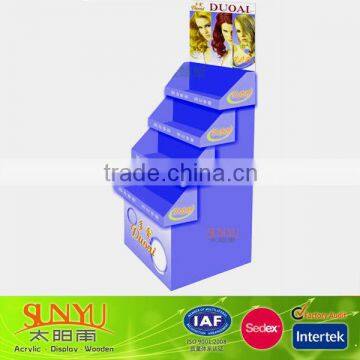 4 Tier Acrylic Cosmetic Floor Display Stand