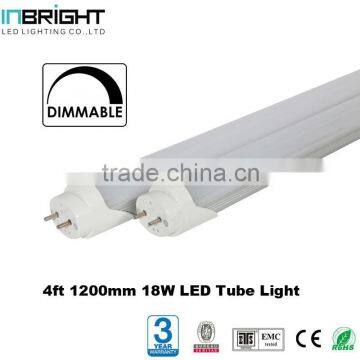 Frosted Cover Aluminum Dimmable no Flicker 3000K 1200mm T8 18w 4ft LED Tube Light