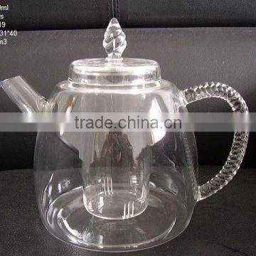 pyrex wholesale glass teapots with infuser/coffee tea set/blooming tea pot