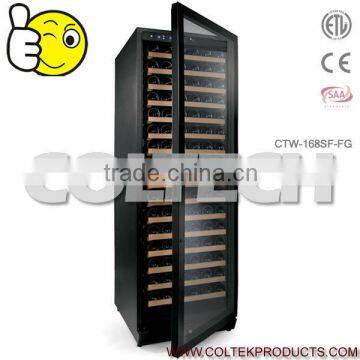 122 Bottles single zone glass door wine bottle cooler