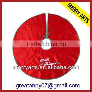 china new custom logo X'mas item 36 red christmas tree skirt cheap wholesale