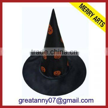 2015 new product Hot Design Wholesale Black Crazy Halloween Hat With Long Wig