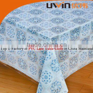 Fashionable design plastic lace table cloth table protector cloth