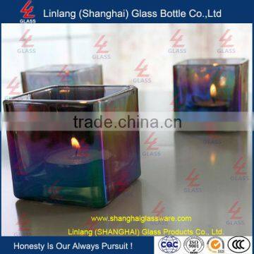 Christmas day and hallowmas home decoration use lighting glass jar angel wing glass candle holder