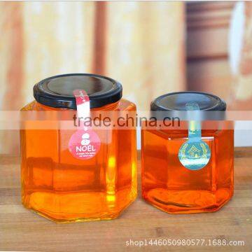 wholesale machine made different size glassjar for honey, honey jar