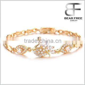 Women's Jewelry Swan Dance Aesthetic Zircon Diamond 18K Gold Plated Bracelet