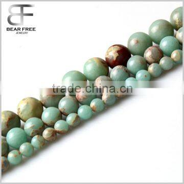 Natural Sky Blue Emperor Stone Round Loose Beads Strand For Necklace Bracelet Making 4mm/6mm/8mm