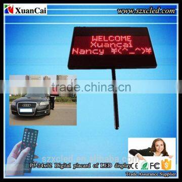 New! Digital Placard P5-24x72 With Printed Logo 1/2/ 3 Lines Message Progarmable LED Placard Sign Display photo-4