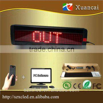 Indoor P7.62-7x40Red (34.8*9.7*3.4cm cabinet size) alphanumeric running text led display USA