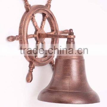 Ship Wheel Design Wall & Door Metal Bell