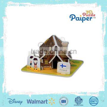 Diy paper house craft children toy house