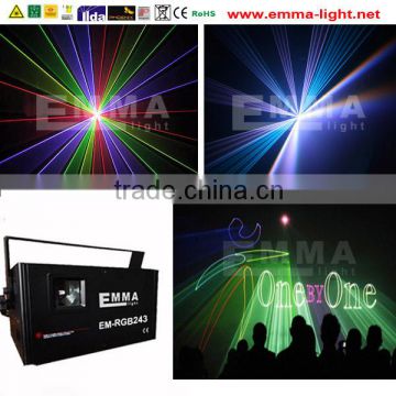 Hot stage/DJ/Disco/club light/laser show 2000mw rgb color animation laser