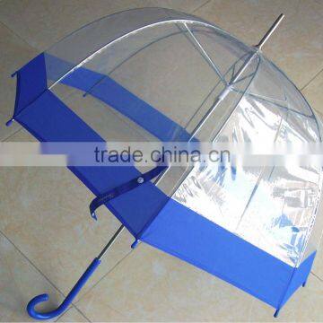 different kinds of custom market POE fabric transparent umbrella for sale