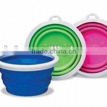 portable silicone folding dog bowl