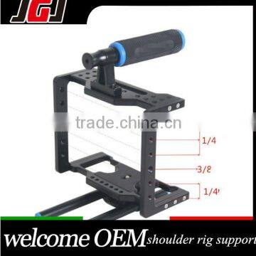 Dslr Camera Cage Stabilizer Rig Kit Support 15mm Rod Rig for Nikon D7000 D5200 for Sony A850 A700 A550 for Olympus E-P3 E-P5