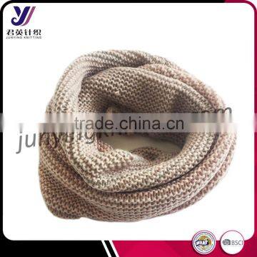 Soft feel knitted scarf 100% acrylic hand ncek warmer loop infinity knit pashmina scarf (accept custom)