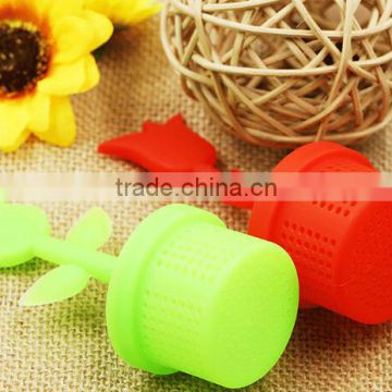 2015 New Product Full Silicone Pot Plant Silicone Tea Infuser