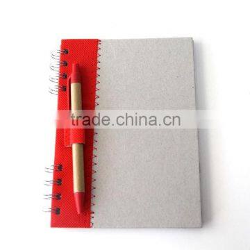 notebook with non-woven cover/custom spiral bound notebooks/notebook with pen/wenzhou