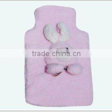 hot water bottle with plush animal cover