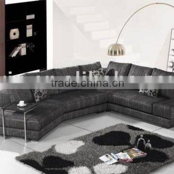 foshan modern fabric corner sofa set/V shape fabric sofa set