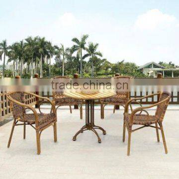 Garden bamboo rattan set