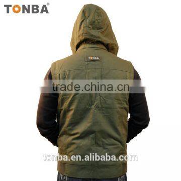 Customized Comfortable Camera Vest and SLR Hooded Vest for Outdoor Men With Army Green photo-6