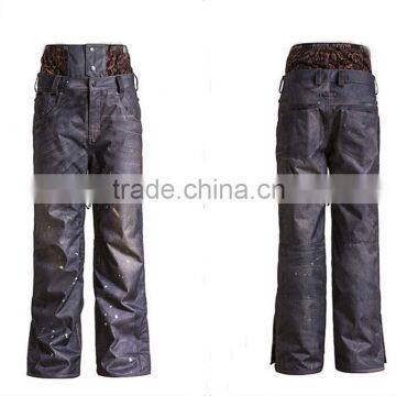 Custom Fake Denim Fabric Snowboard Pants With Snowlocker photo-3