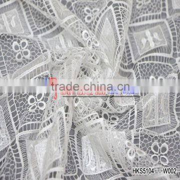 Polyester Yarn Embroidery Machine Chemical Lace Fabric For Wedding Dress photo-3