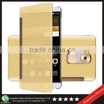 Samco Electroplating Series Auto Sleep/Wake Luxury Ultra Slim Clear View Mirror Flip Smart Case Cover for Huawei Mate 8