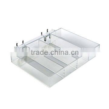 High quality acrylic tray with dividers, plexiglass tray