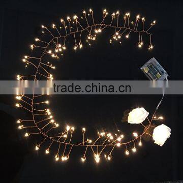 New item copper wire string lights with 3AA battery case