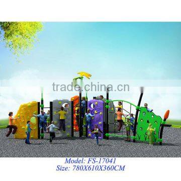 2014 popular music-style outdoor plastic climbing wall price