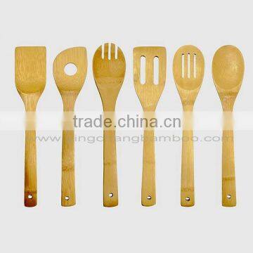 Bamboo flatware spatula set
