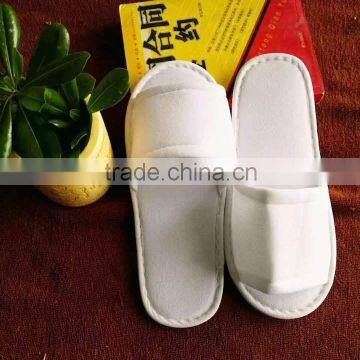 cheap hotel bathroom slipper/velour terry open toe slipper/disposable slippers of hotel amenities