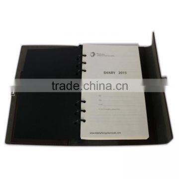 PU Leather Business Leather Bound Notebook Printing Logo Custom photo-4