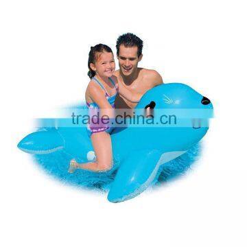 Cute Children Toy Cartoon Inflatable Blue Seal Ride on for Water Fun