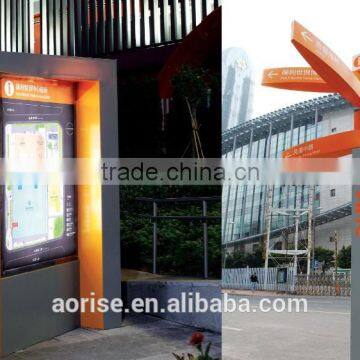 Top manufacturer outdoor advertising stainless steel pylon sign