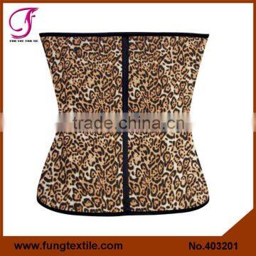 403201NEW Arrival Woman Leopard Animal Print Latex Waist Corset photo-2