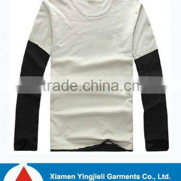 Two Color 100 Cotton Plain Blank Design T Shirt