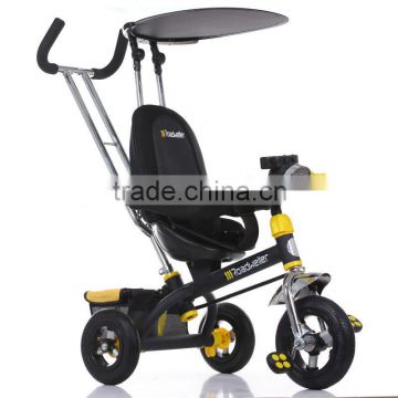 2015 new model metal frame baby tricycle / big kid tricycle with trailer / kid bicycle child tricycle with canpony