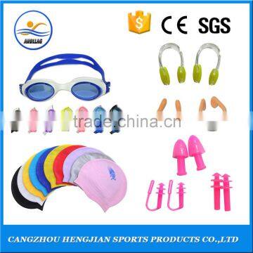 Wholesale Water Sports Swimming Equipment Printing Unique Swimming Caps Glasses