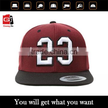 6 Panels High Quality 100% Acrylic Two Tone Custom 3D Embroidery Snapback Cap