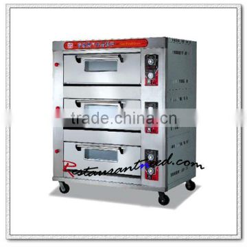 K554 3 Layer 6 Trays Movable Bread Gas Deck Oven