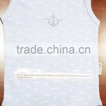 BABY ROMPER SLEEVELESS WITH FISH BONE AOP
