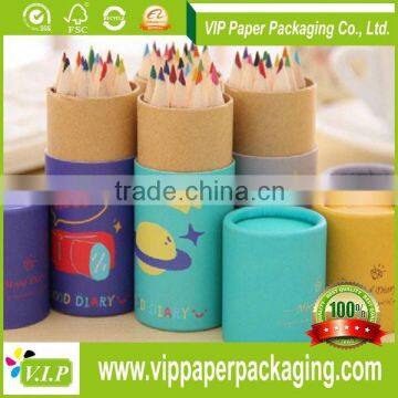 CUSTOMISED RECYCLABLE CYLINDER CARDBOARD PENCIL TUBE BOX