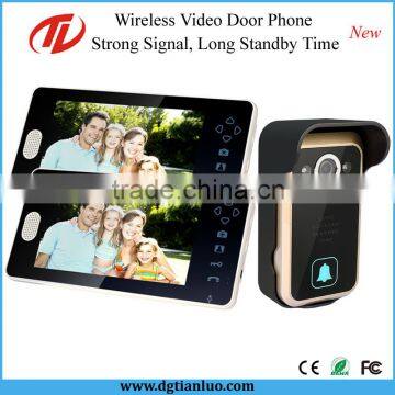 7 Inch Color 2.4GHz Wireless Video Door Phone Along With Door Lock Release